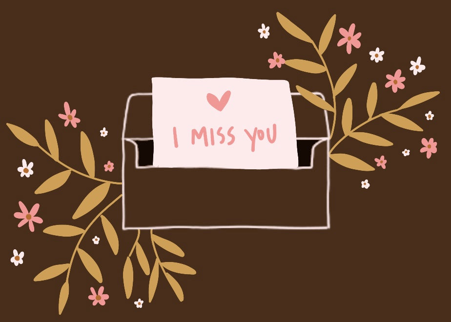 Miss you envelope