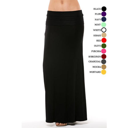 Solid Maxi Skirt