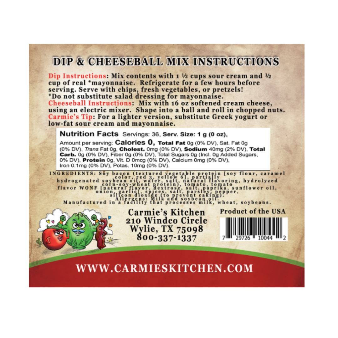 Carmie's Dip and Cheeseball Mixes