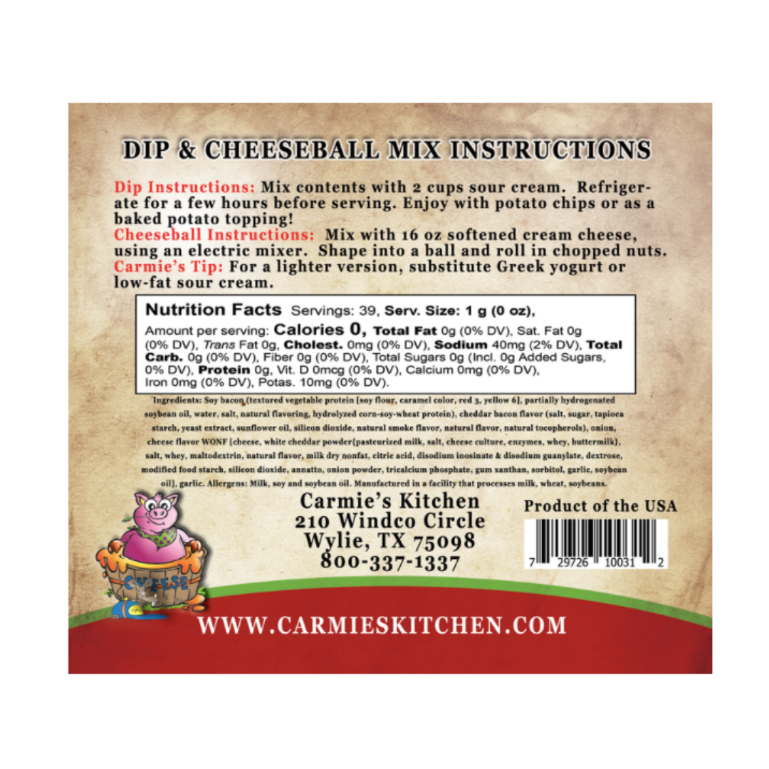 Carmie's Dip and Cheeseball Mixes