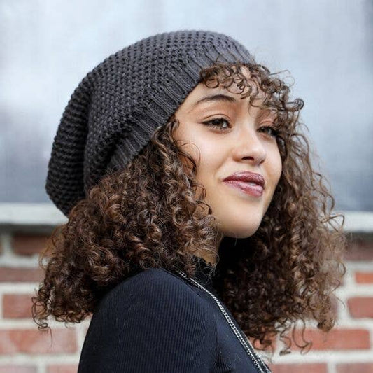 Waffle Knit Slouchy Beanie